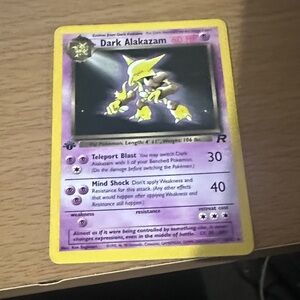 Dark Alakazam Pokémon Card 1st edition rocket